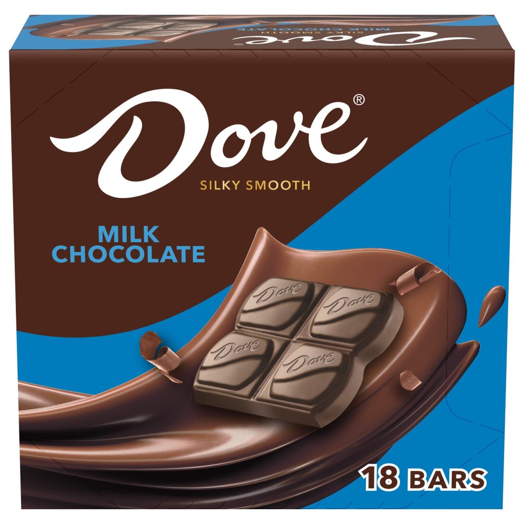 DOVE MILK CHOCOLATE BARS 18 CT/1.44 OZ