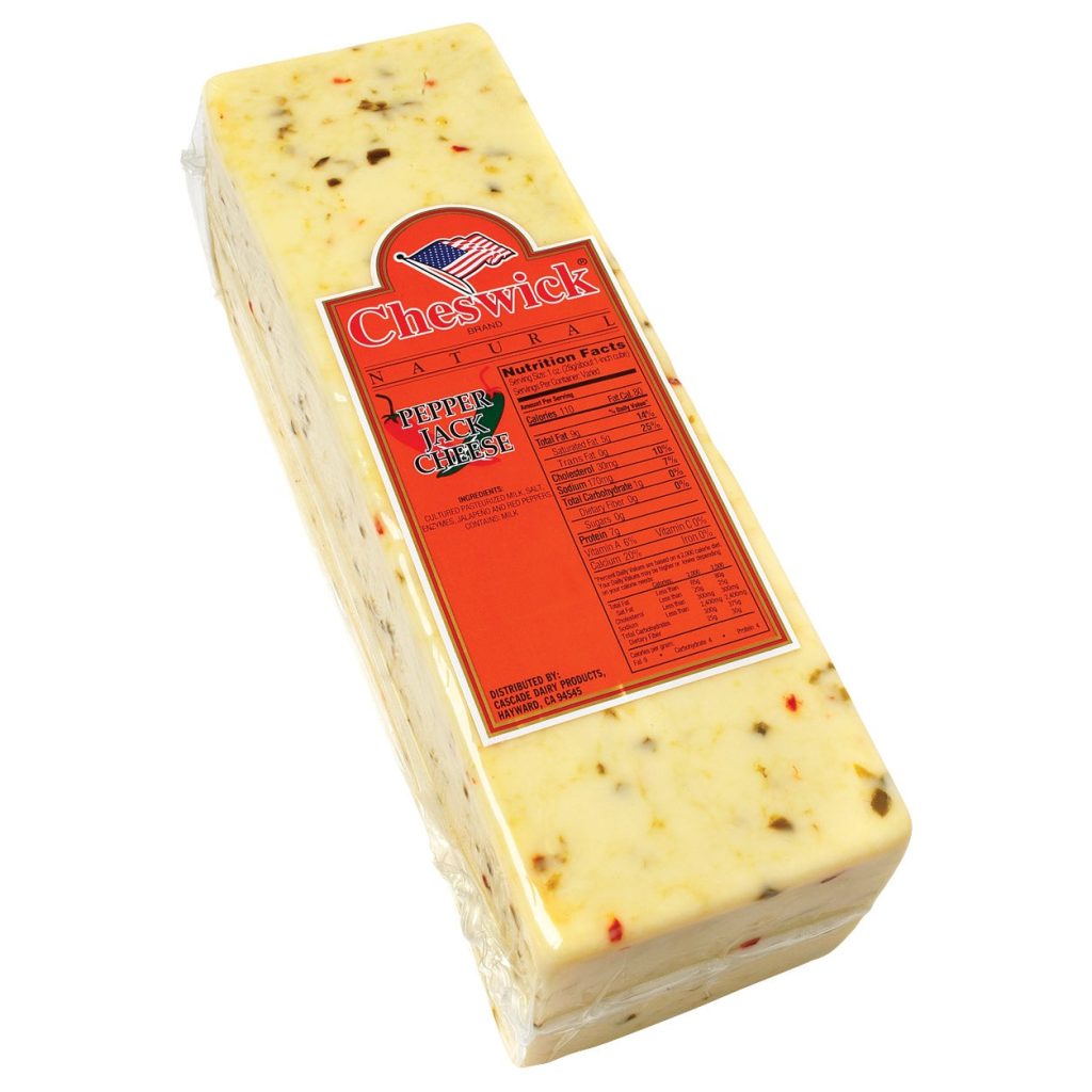 CHESWICK PEPPER JACK CHEESE 5 LBS