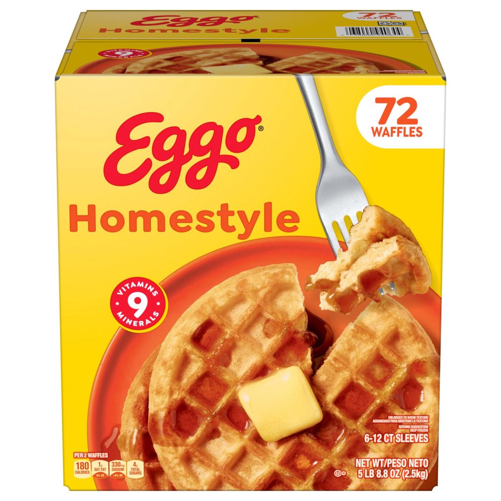 KELLOGG’S HOMESTYLE EGGO WAFFLES 72/1.24 OZ