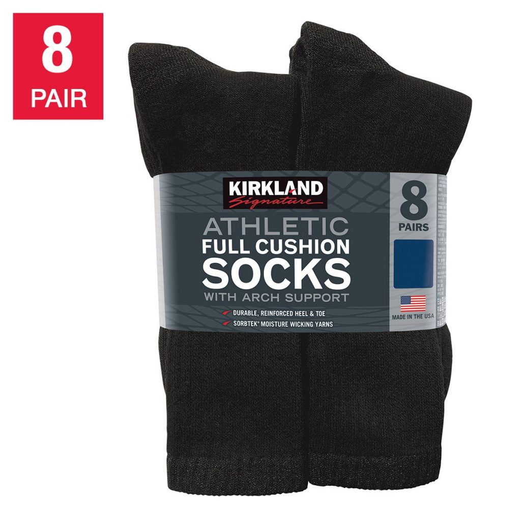 KIRKLAND SIGNATURE MEN’S ATHLETIC SOCK 8PR