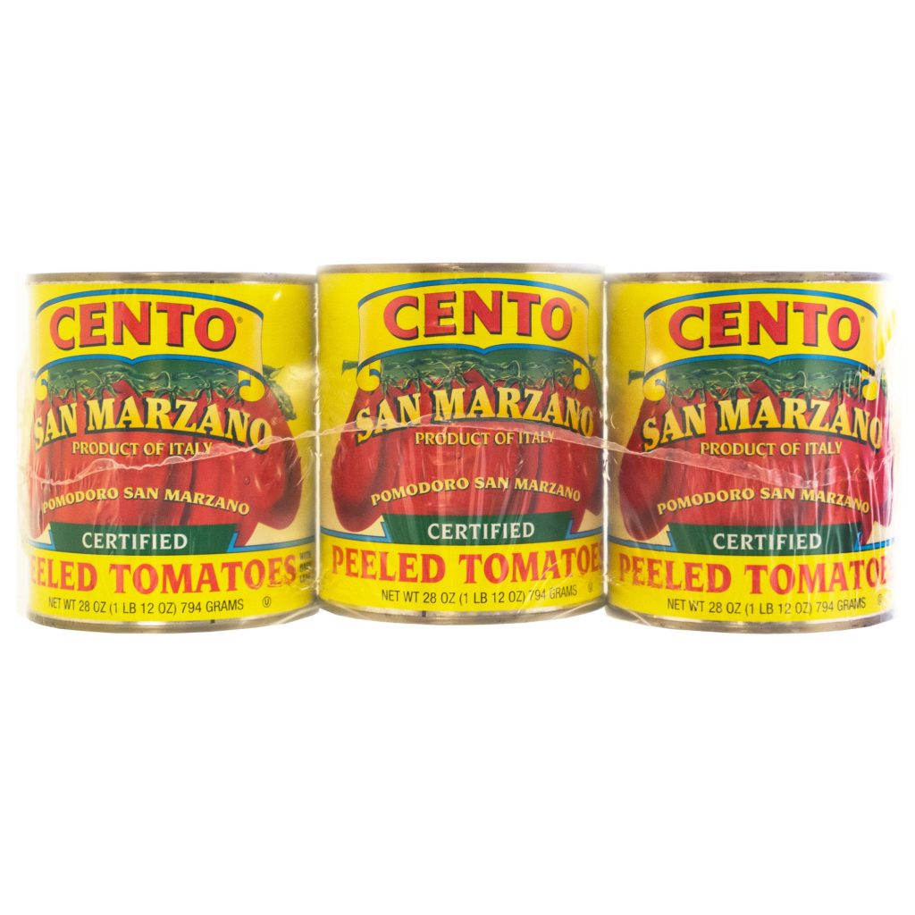 CENTO FINE FOODS SAN MARZANO TOMATOES WHOLE PEELED 3/28 OZ