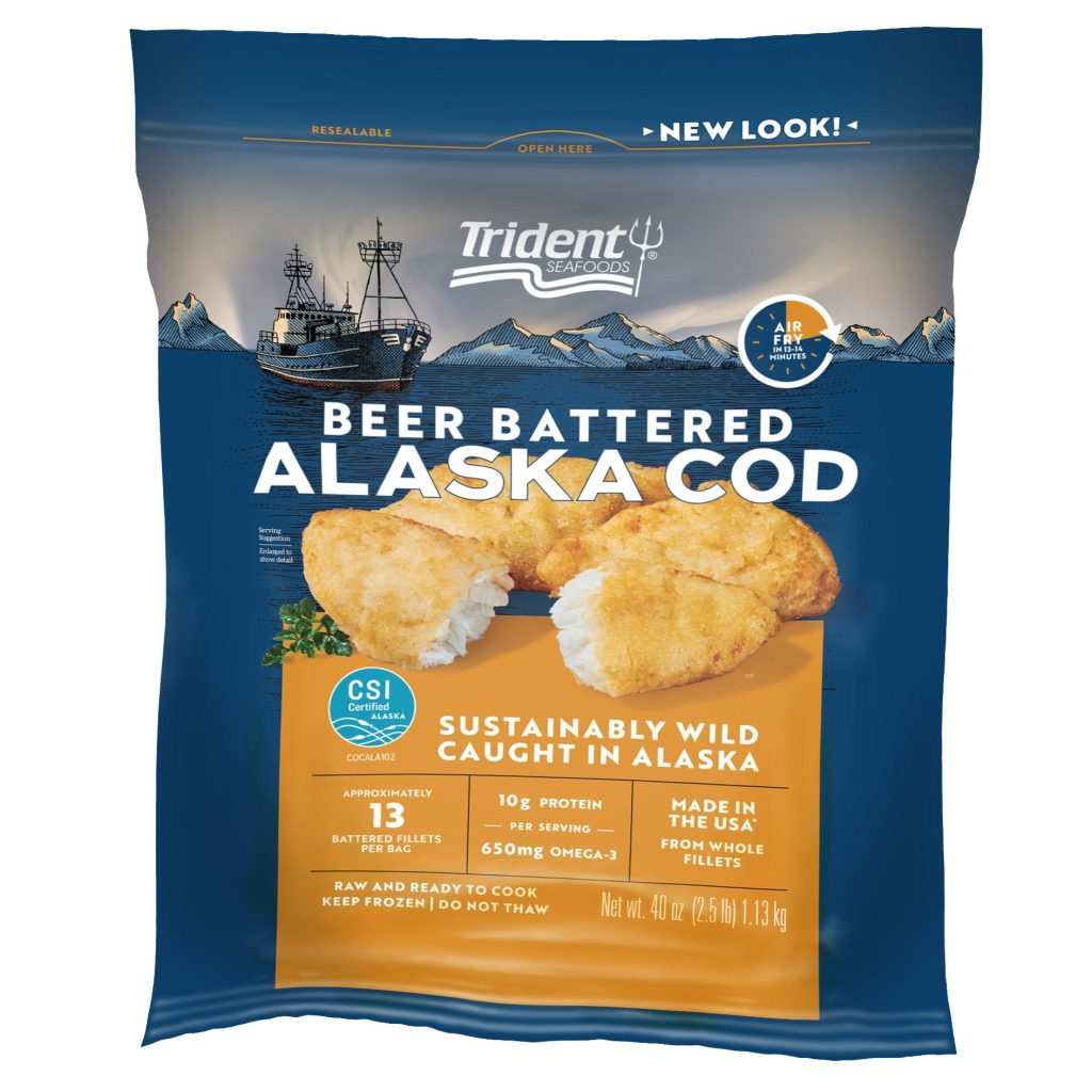 TRIDENT SEAFOODS BEER BATTERED COD 2.5 LB