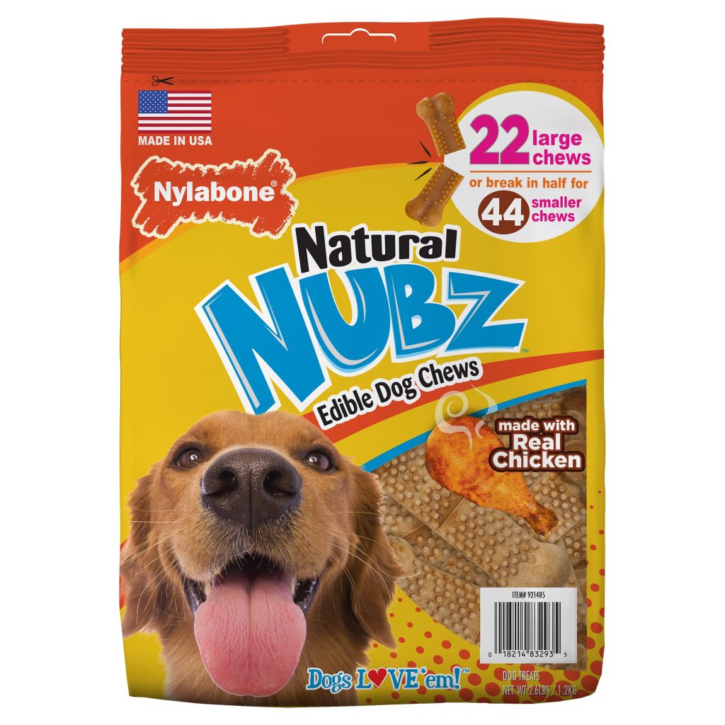 NYLABONE NUBZ CHICKEN DOG TREAT 22 CT