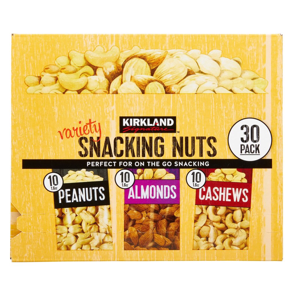 KIRKLAND SIGNATURE SNACKING NUTS VARIETY 30 CT