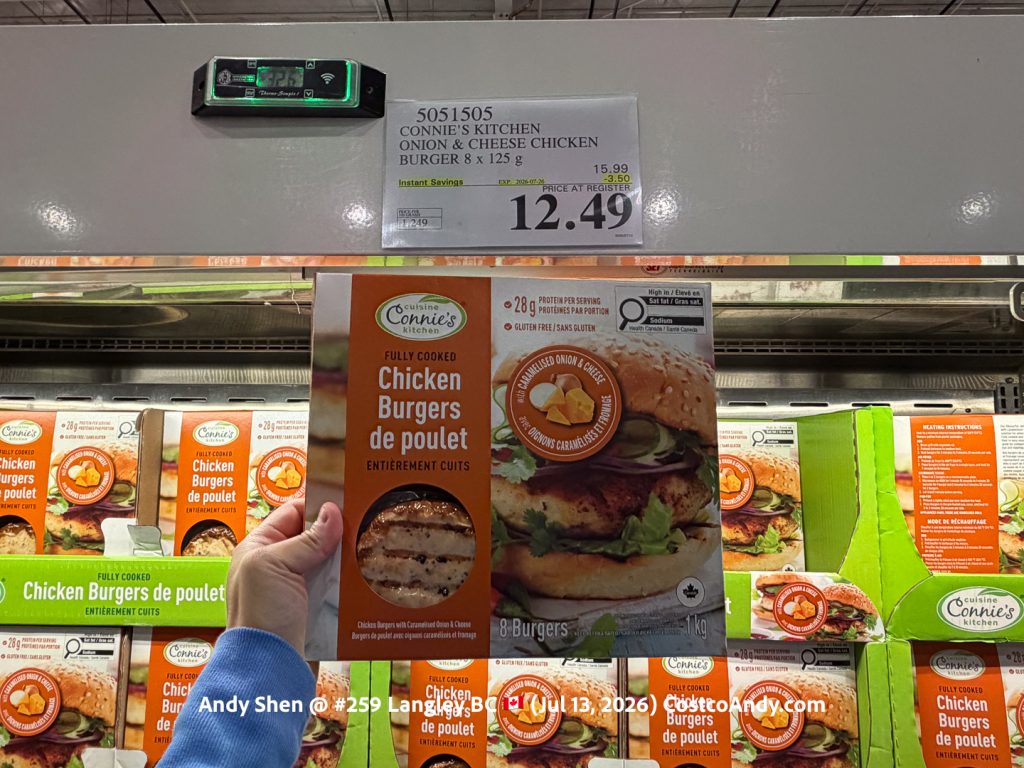 CONNIE’S KITCHEN ONION & CHEESE CHICKEN BURGER 8 X 125 G
