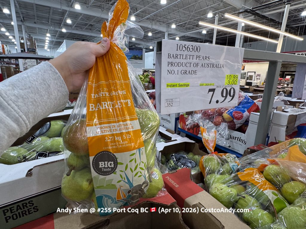 BARTLETT PEARS PRODUCT OF AUSTRALIA NO 1 GRADE