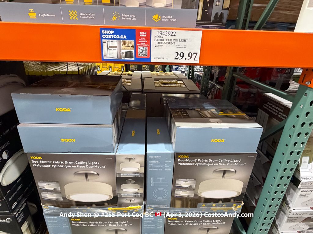 KODA FABRIC CEILING LIGHT DUO-MOUNT