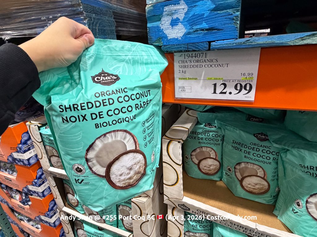 CHA’S ORGANICS SHREDDED COCONUT 2KG