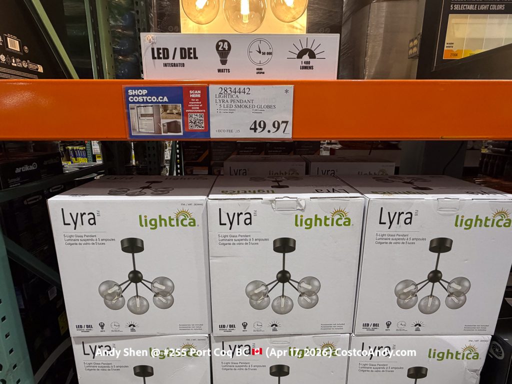 LIGHTICA LYRA PENDANT 5 LED SMOKED GLOBES