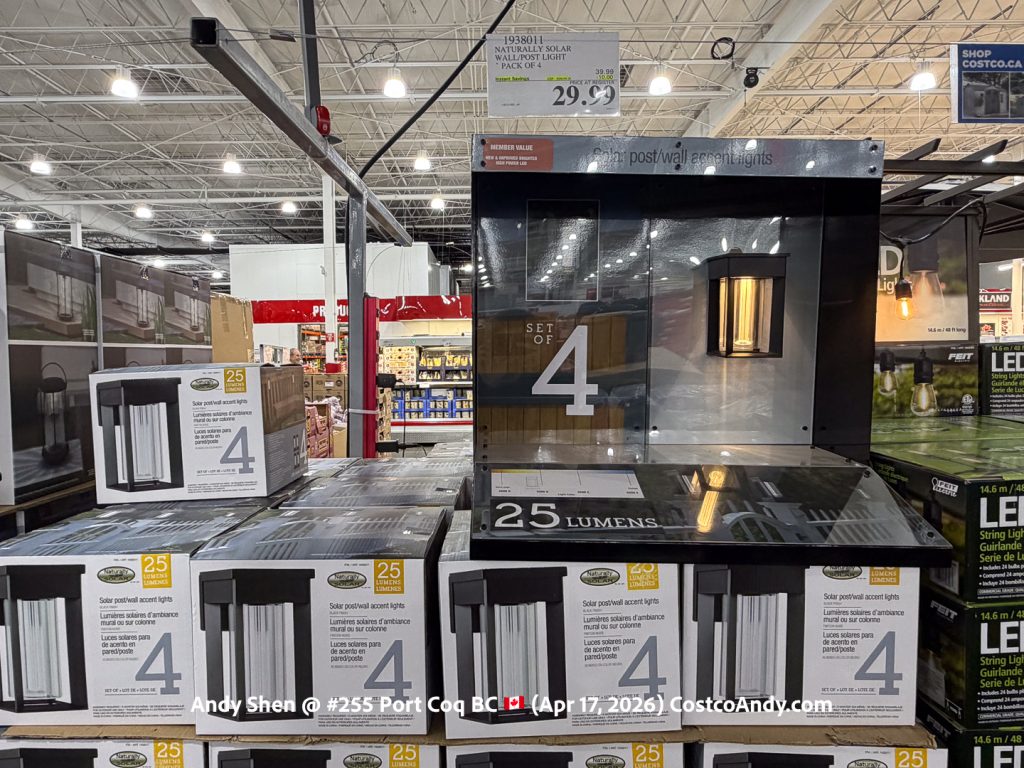 NATURALLY SOLAR WALL/POST LIGHT PACK OF 4