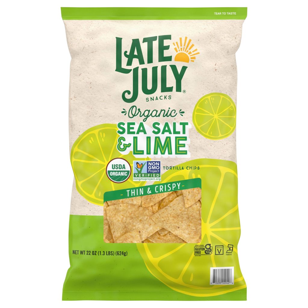 LATE JULY ORGANIC SEA SALT AND LIME 22 OZ
