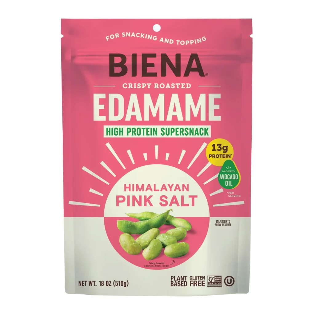BIENA ROASTED EDAMAME PINK HIMALAYAN SALT 18 OZ