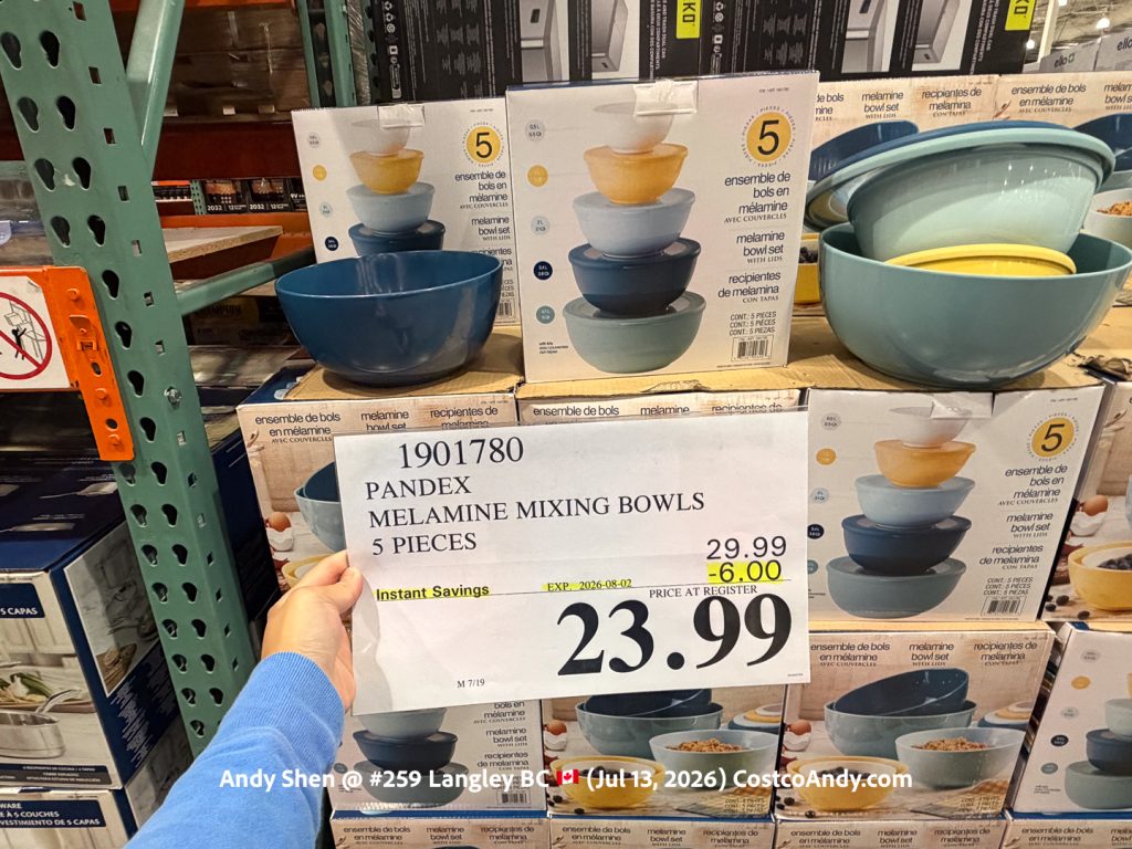 PANDEX MELAMINE MIXING BOWLS 5 PIECES