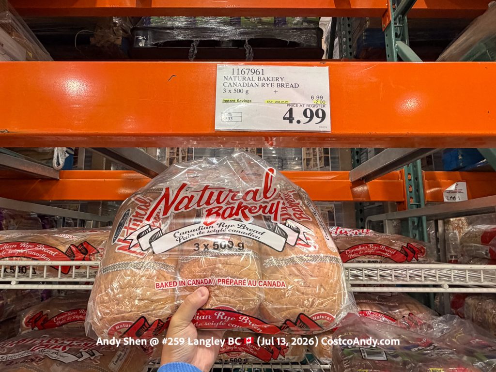 NATURAL BAKERY CANADIAN RYE BREAD 3 X 500 G