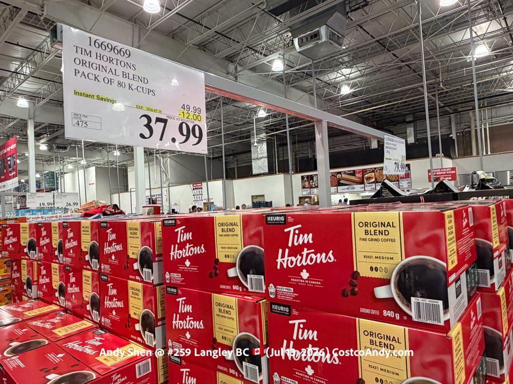 TIM HORTONS ORIGINAL BLEND PACK OF 80 K-CUPS