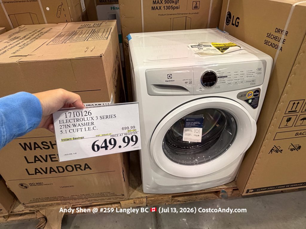 ELECTROLUX 3 SERIES 27IN WASHER 5.1 CUFT I.E.C.