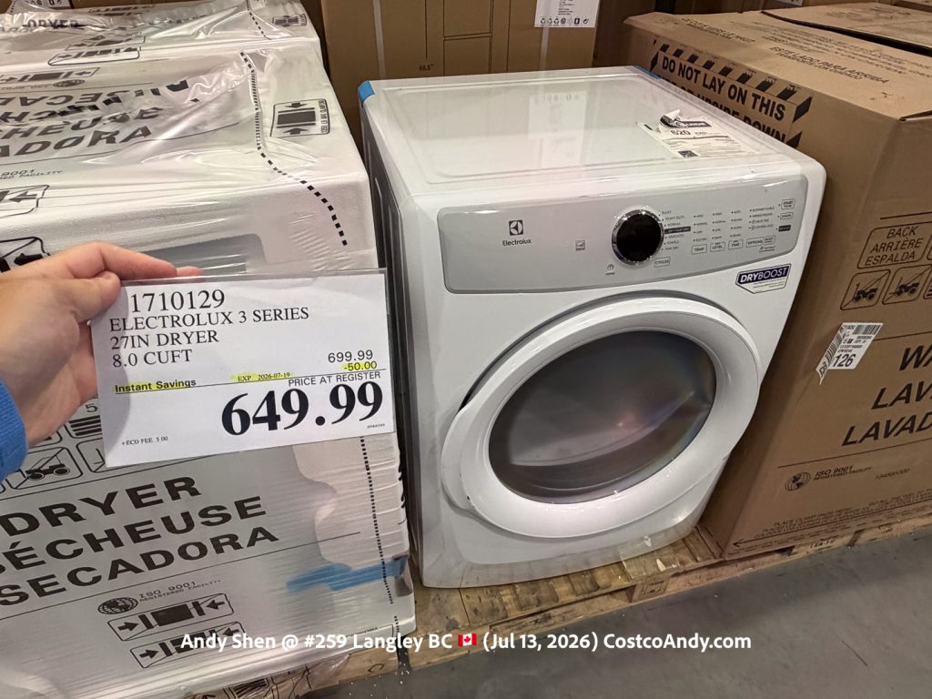 ELECTROLUX 3 SERIES 27IN DRYER 8.0 CUFT