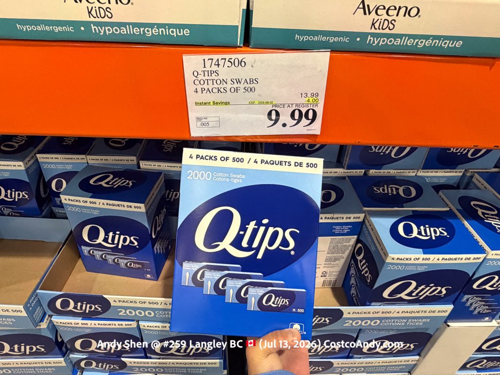 Q-TIPS COTTON SWABS 4 PACKS OF 500