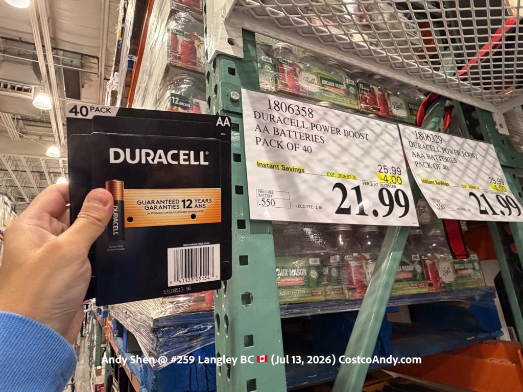 DURACELL POWER BOOST AA BATTERIES PACK OF 40