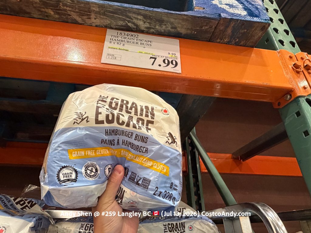 THE GRAIN ESCAPE HAMBURGER BUNS 8 X 82 G
