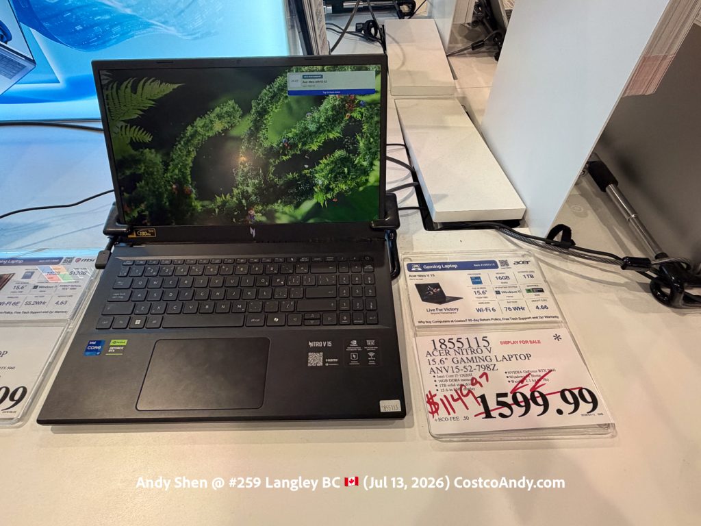 ACER NITRO V 15 GAMING LAPTOP