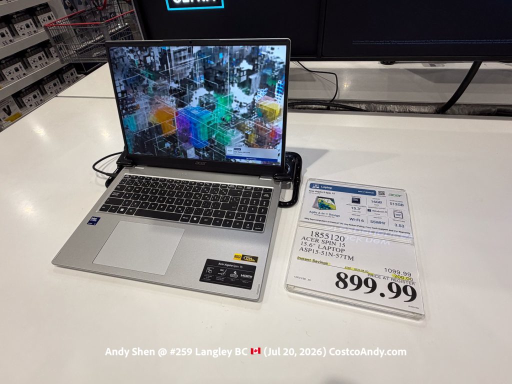 ACER SPIN 15 15.6″ LAPTOP ASP15-51N-57TM