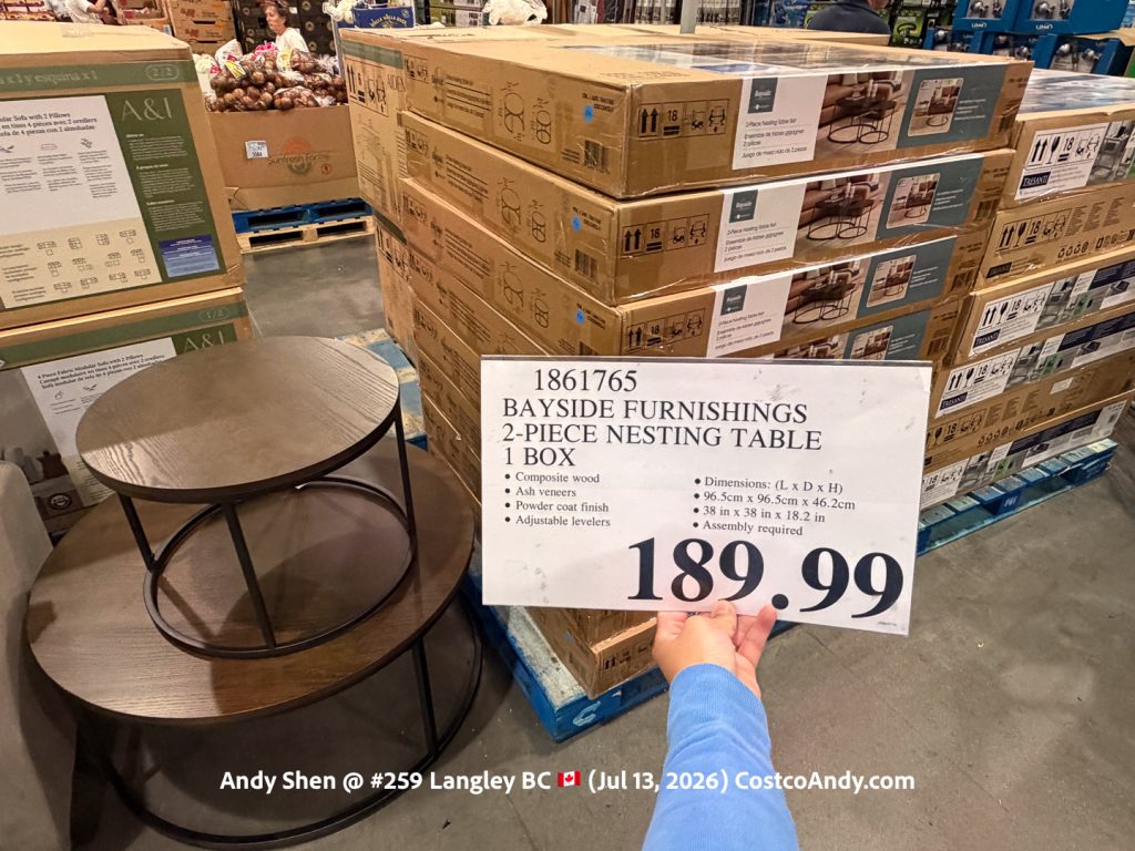 BAYSIDE FURNISHINGS 2-PIECE NESTING TABLE