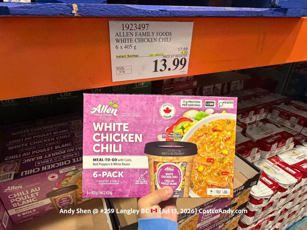 ALLEN FAMILY FOODS WHITE CHICKEN CHILI