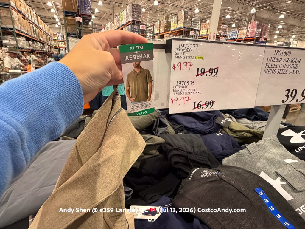 IKE BEHAR SHIRT 19.99 9.97 MANUAL REVIEW REQUIRED MULTIPLE TAGS-IKE BEHAR SHIRT AND UNDER ARMOUR FLEECE HOODIE