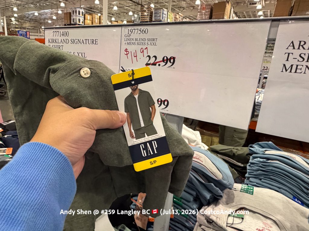 GAP KIRKLAND SIGNATURE LINEN BLEND SHIRT