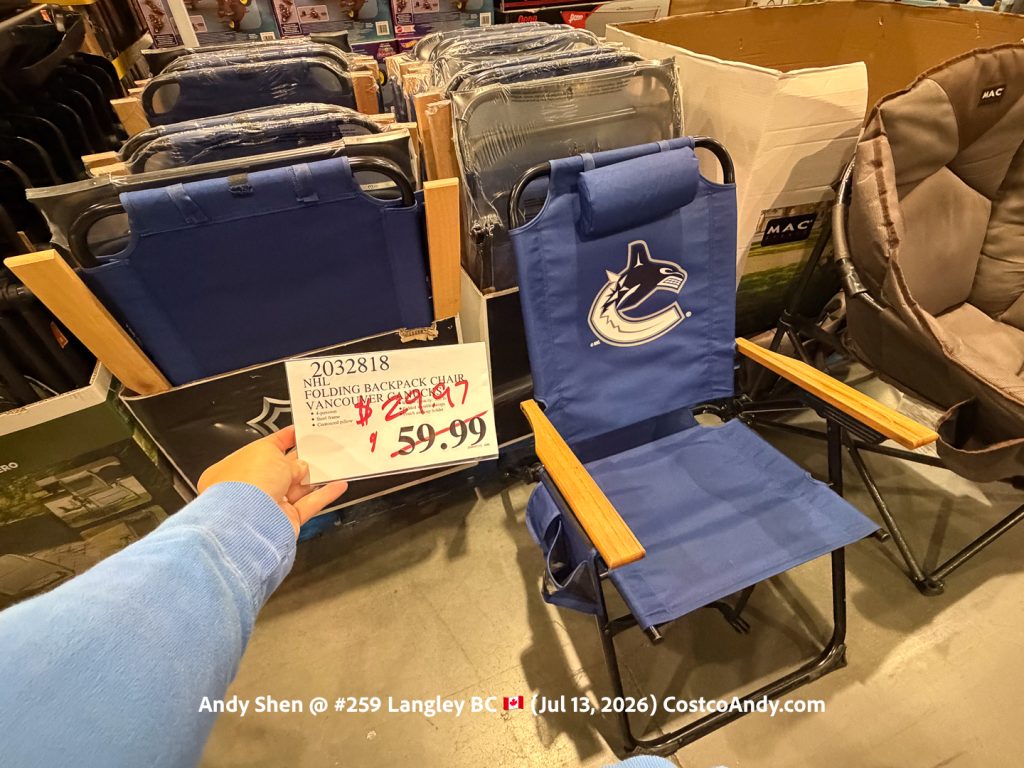 NHL FOLDING BACKPACK CHAIR VANCOUVER