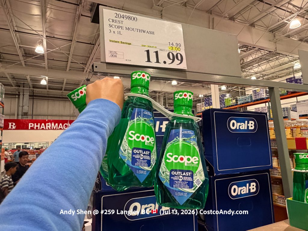 CREST SCOPE MOUTHWASH 3 X 1L