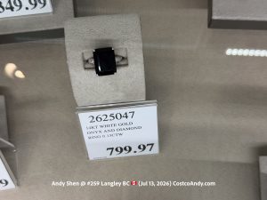14KT WHITE GOLD ONYX AND DIAMOND RING 0.13CTW