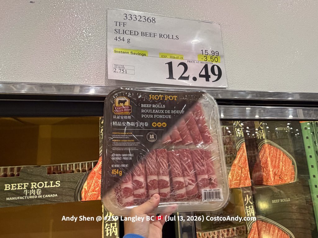 TFF SLICED BEEF ROLLS 454G