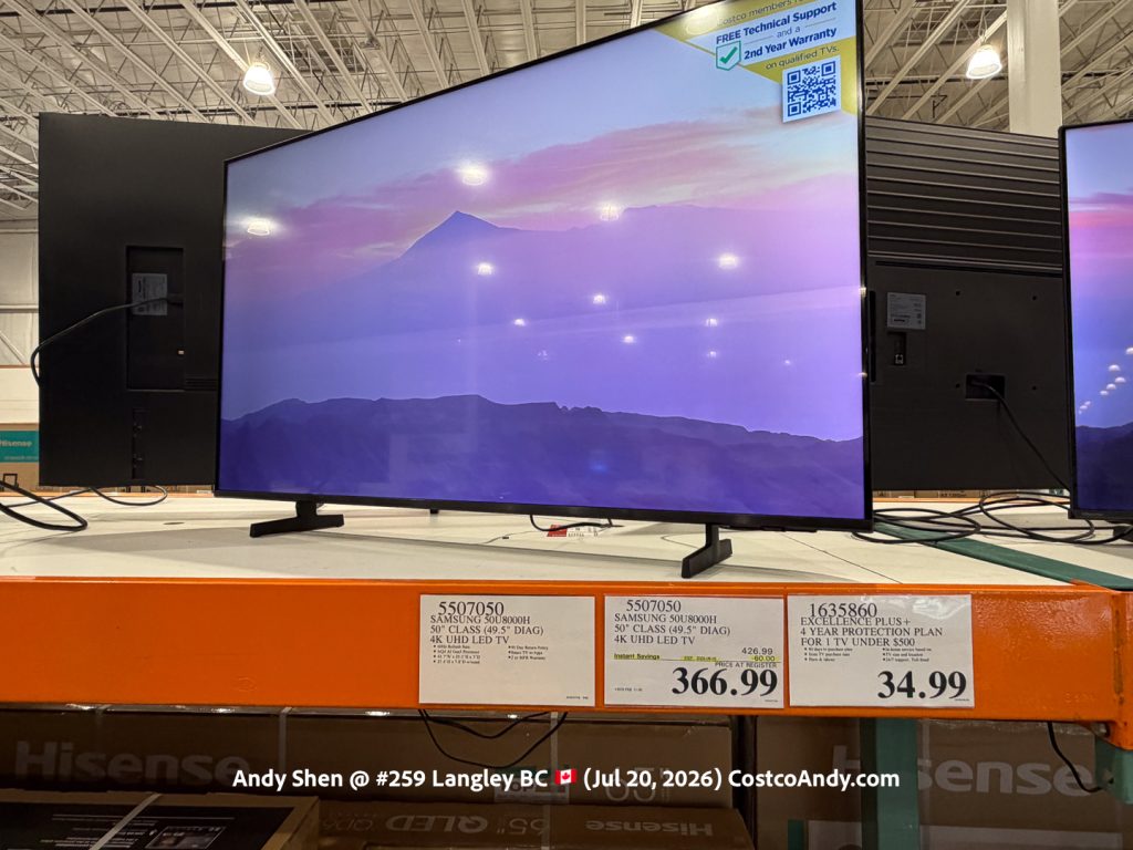 SAMSUNG 50U8000H 50″ CLASS (49.5″ DIAG) 4K UHD LED TV