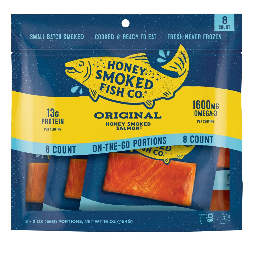 HONEY SMOKED SALMON CONVENIENCE PACK 8/2 OZ